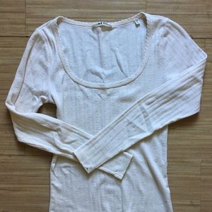 NOT FOR SALE!! DOEN romy tee in IVORY, size small